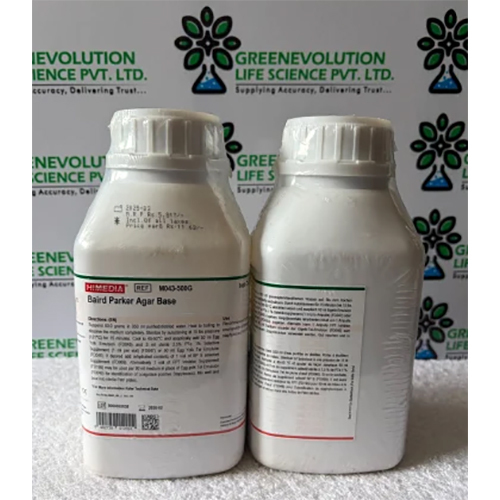 Baird Parker Agar Base - Ar Analytical Grade Powder, 500g White, Ph 7.0-7.2, Lithium Chloride 5.0g, Tryptone 10.000