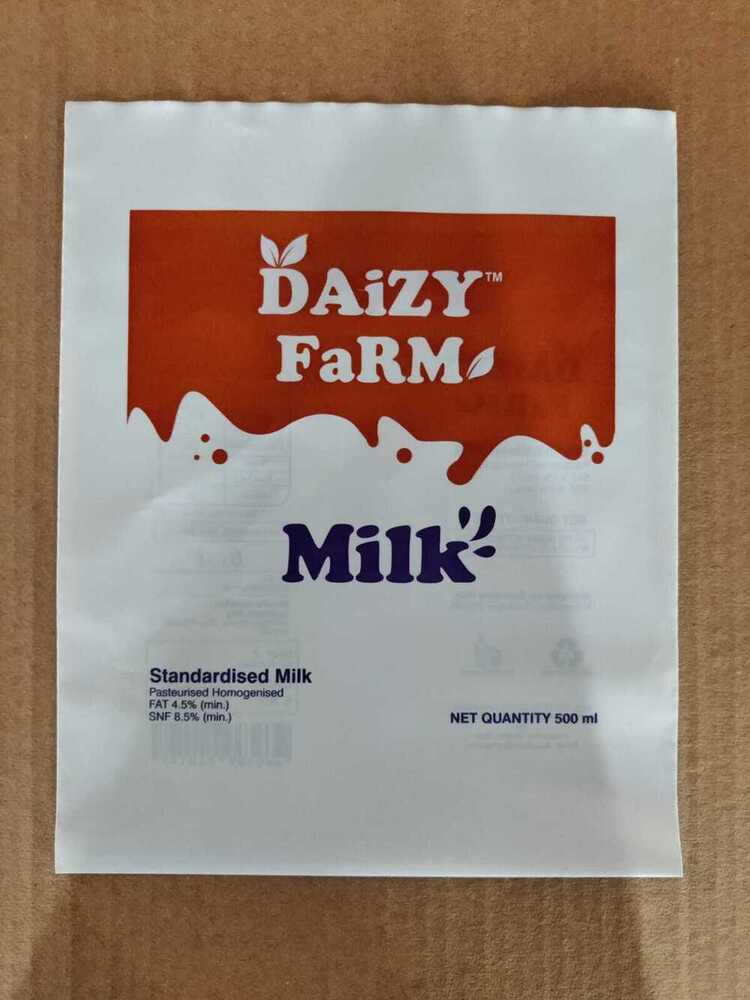 Printed Milk Packaging Pouch - Color: Milky White