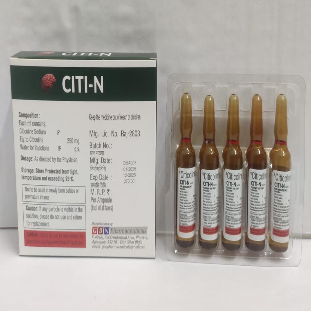 Citicoline Injections 4ml - Brand Name: Gbn Pharmaceutical