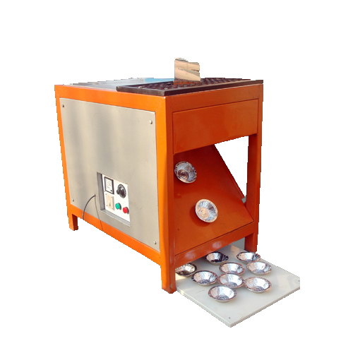 Single Die Paper Plate Making Machine - Color: Orange