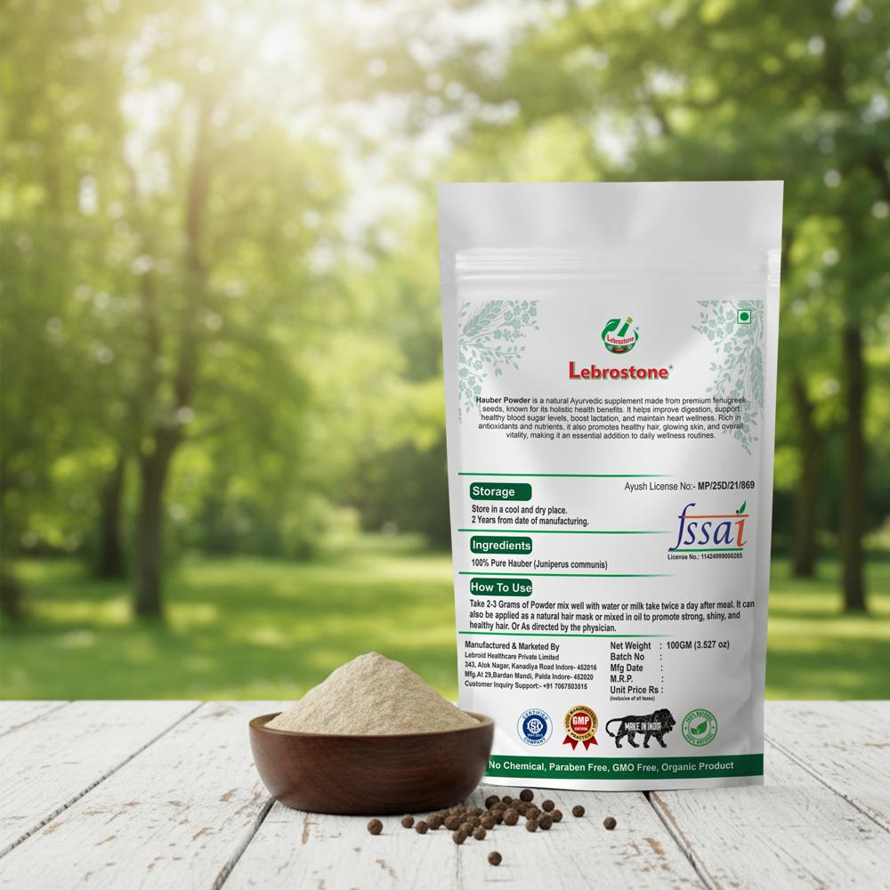 Lebrostone Hauber Powder for Digestion, Joint Pain, Inflammation, Dosha Balance, Respiratory & Blood Sugar Support(100g)