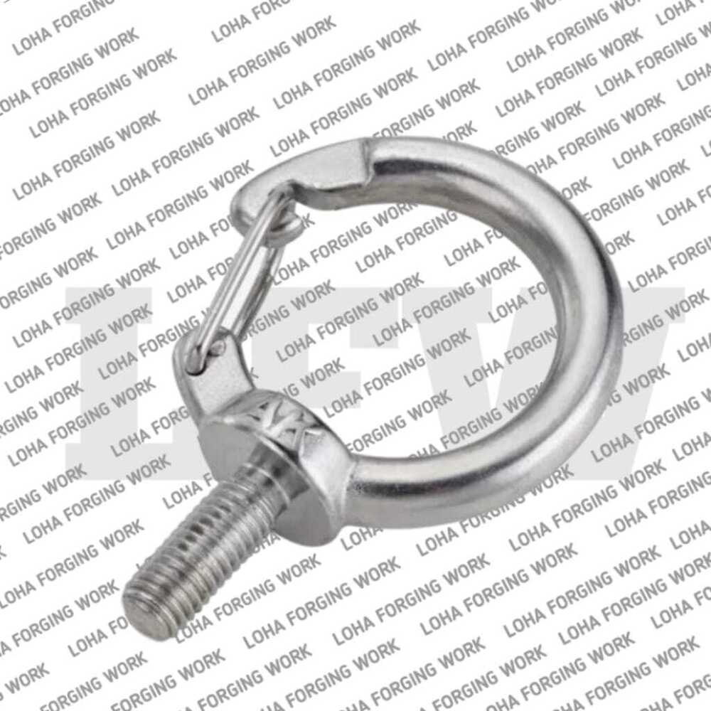 Safety Eye Bolt - Forged Carbon Steel M16, Zinc Plated Silver | 1.5 Ton Wll, 12.5 Kn Tensile Strength