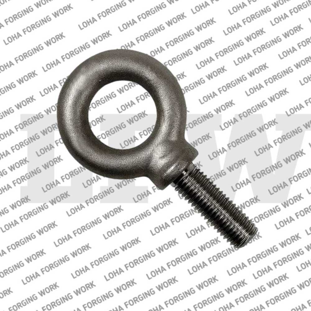 High Tensile Eye Bolt - Alloy Steel, M12 x 50 mm, Silver | Forged Eye, Galvanized, 2 Ton Load Capacity, IS 4190/DIN 580