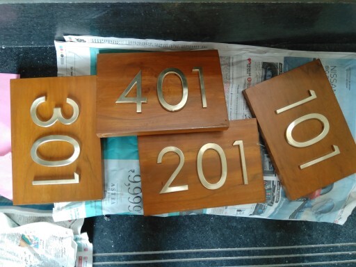 Villa Number Plate