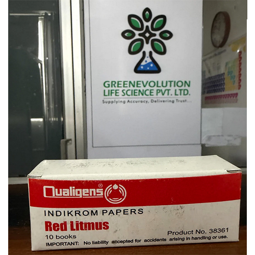 Litmus Red Indicator Papers Qualigens Indikrom Grade