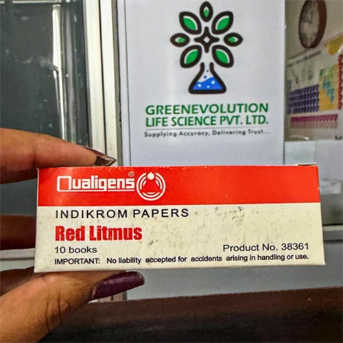 Litmus Red Indicator Papers Qualigens Indikrom Grade