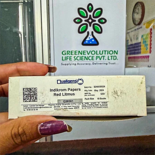 Litmus Red Indicator Papers Qualigens Indikrom Grade