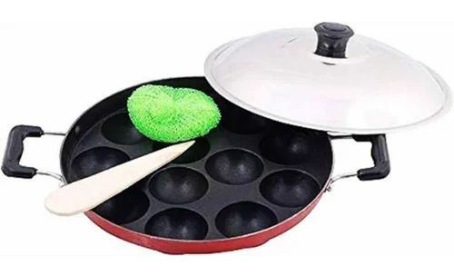 Sufistar 12 Cavity Appam Maker With Stainless Steel Lid