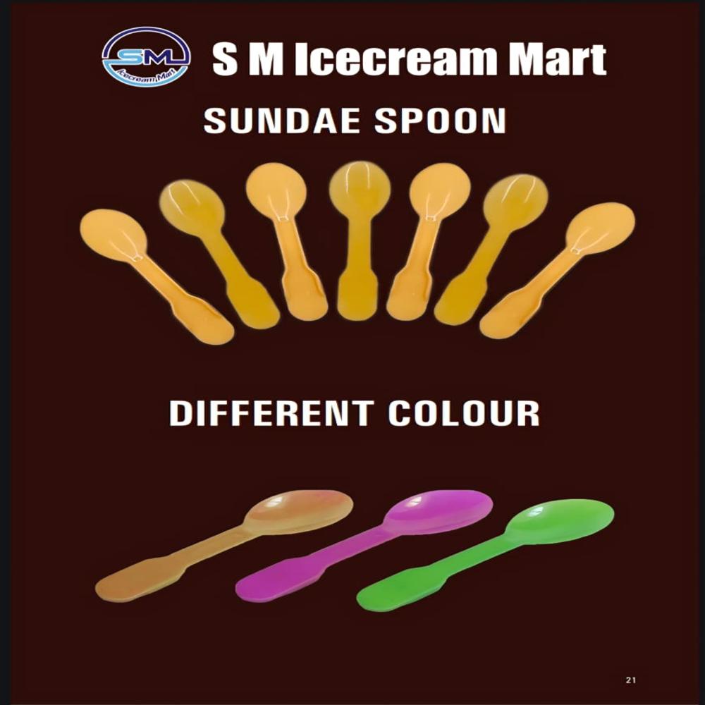 Sundae Plastic Spoon Crystal