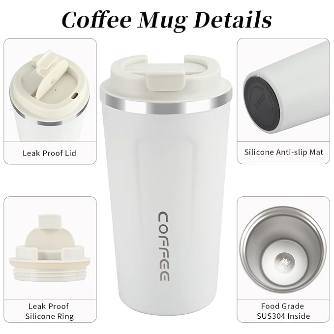 Vacuum Insulated Coffee Cup Double Walled Travel Mug (SS-301)