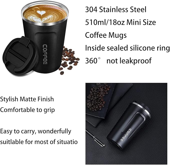 Vacuum Insulated Coffee Cup Double Walled Travel Mug (SS-301)