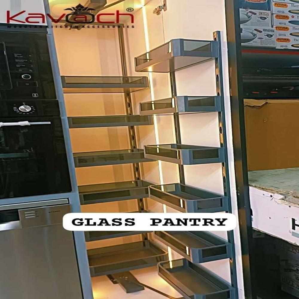 Glass Pantry - Color: Black