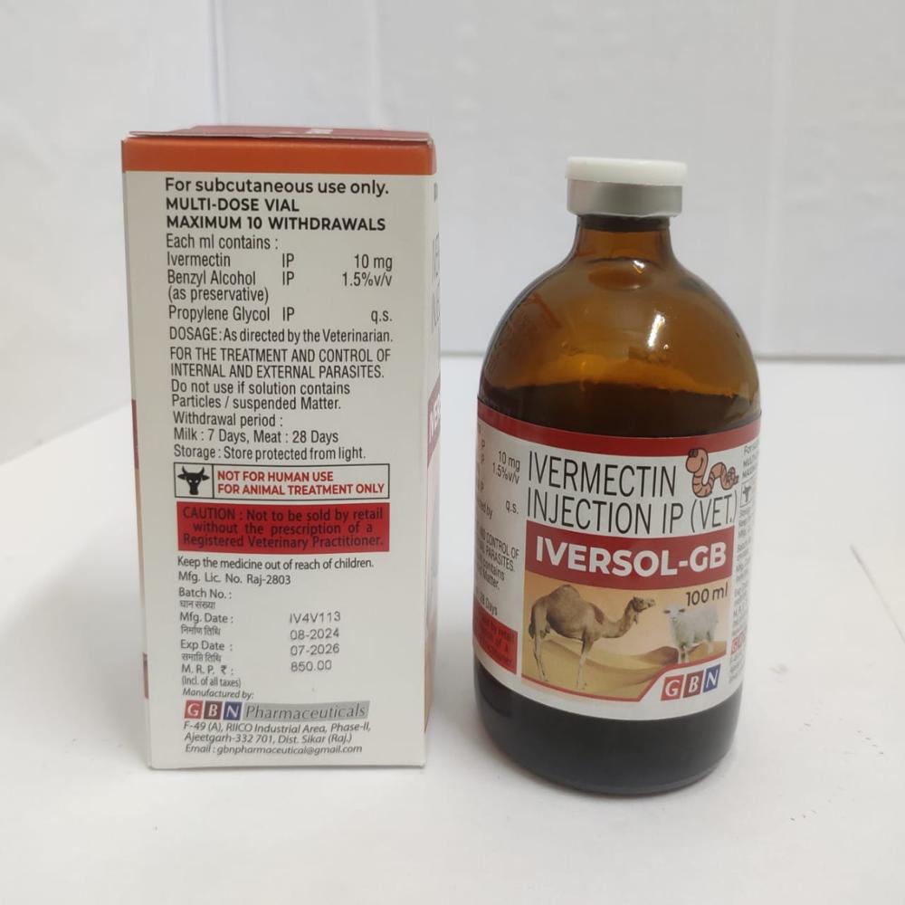Ivermectin Inj. 1% 100ml - Brand Name: Gentasol