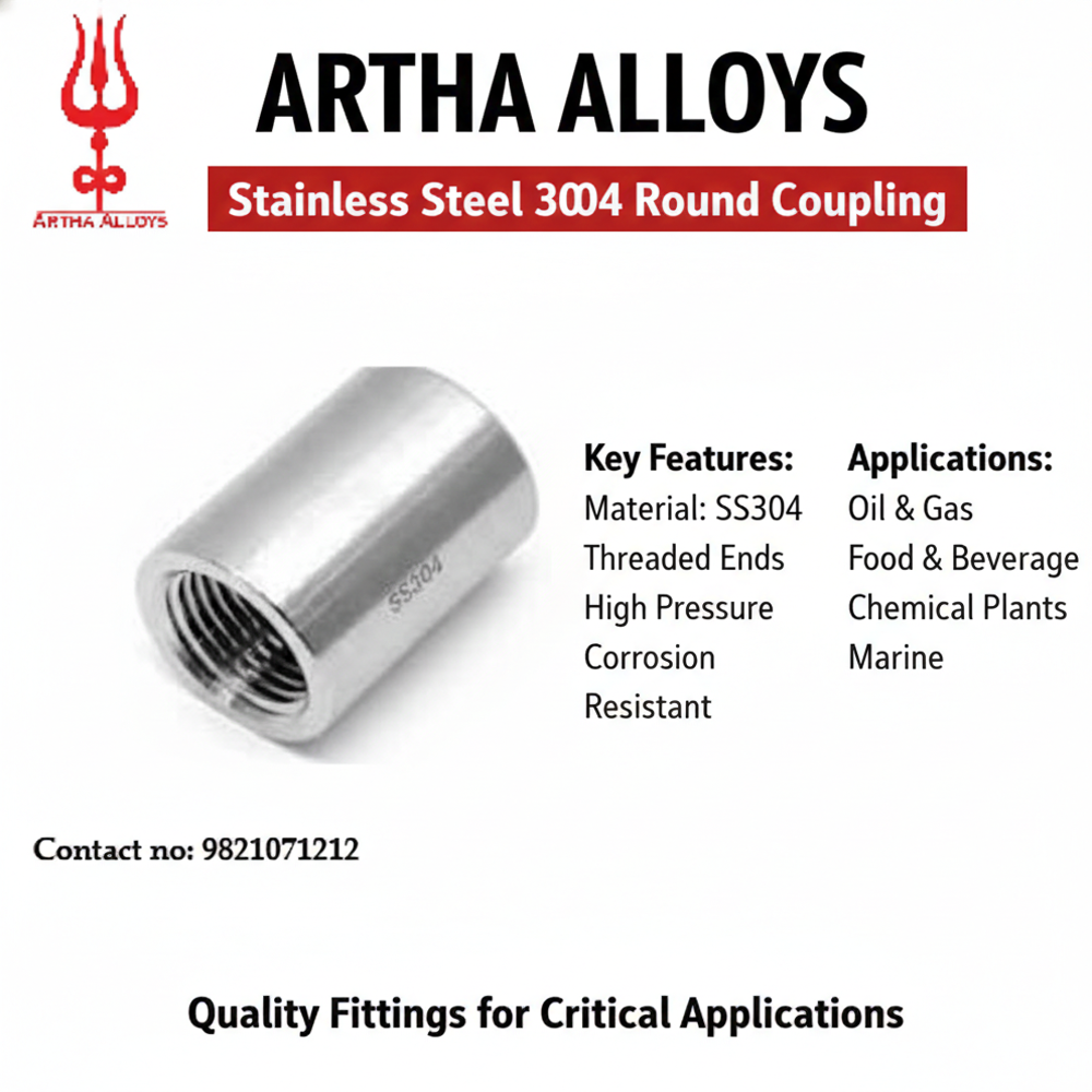 Ss Coupling - Stainless Steel ,  Galvanized Surface With Natural Polished Finish, Gray Color Rings For Construction Applications