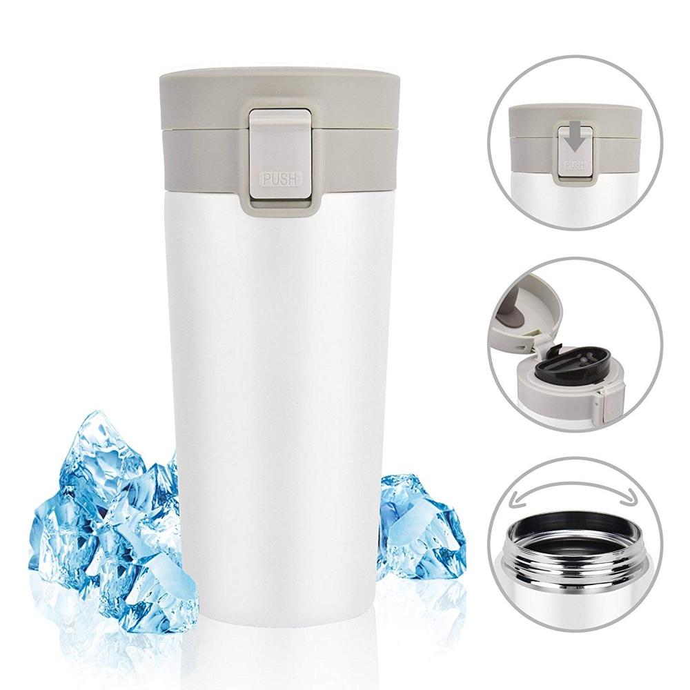 Stainless Steel Vacuum Insulated Travel Mug with Push Button Lid (SS-303)