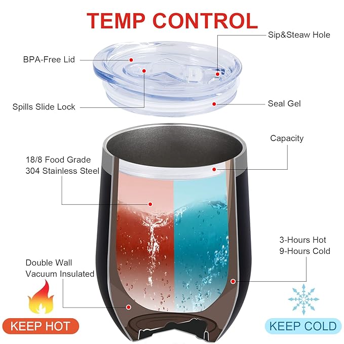 Stainless Steel Double Wall Vacuum Insulated Egg-Shaped Coffee Mug with Transparent Lid (SS-306)