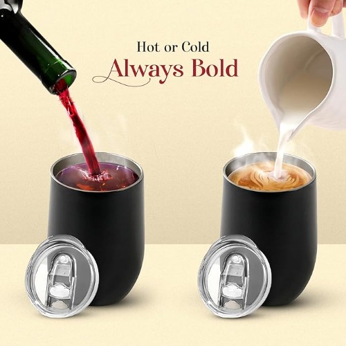 Stainless Steel Double Wall Vacuum Insulated Egg-Shaped Coffee Mug with Transparent Lid (SS-306)