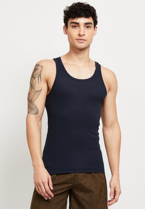 M11498 Mens Ribbed Vest