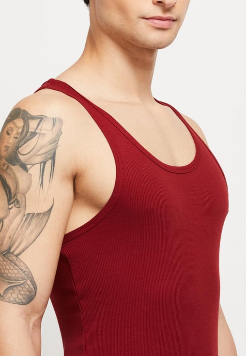 M11498 Mens Ribbed Vest