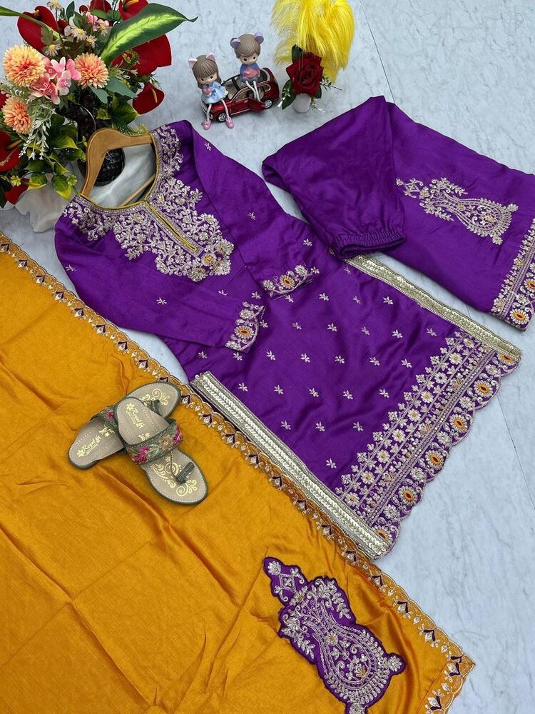 Designer Party Wear Top Plazzo And Dupatta Set