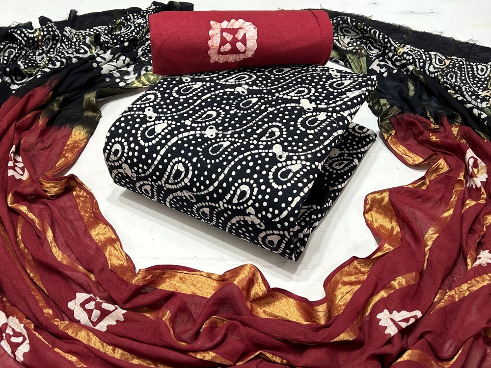 Wax Batik Pure Cotton Dress Material