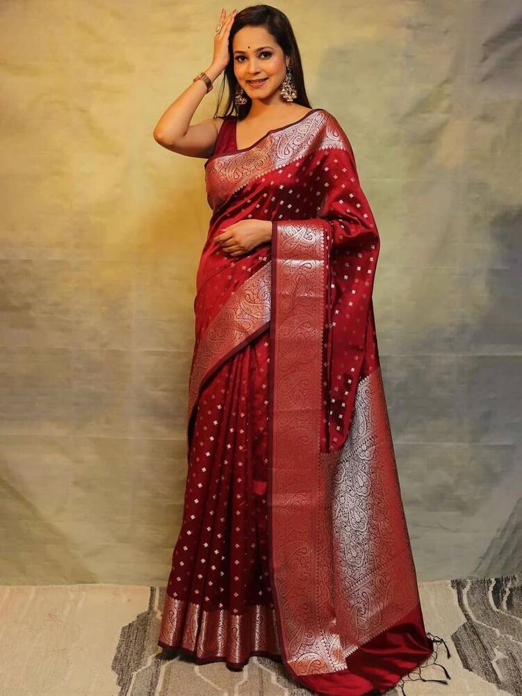 Soft Lichi Silk Cloth Jacquard Saree