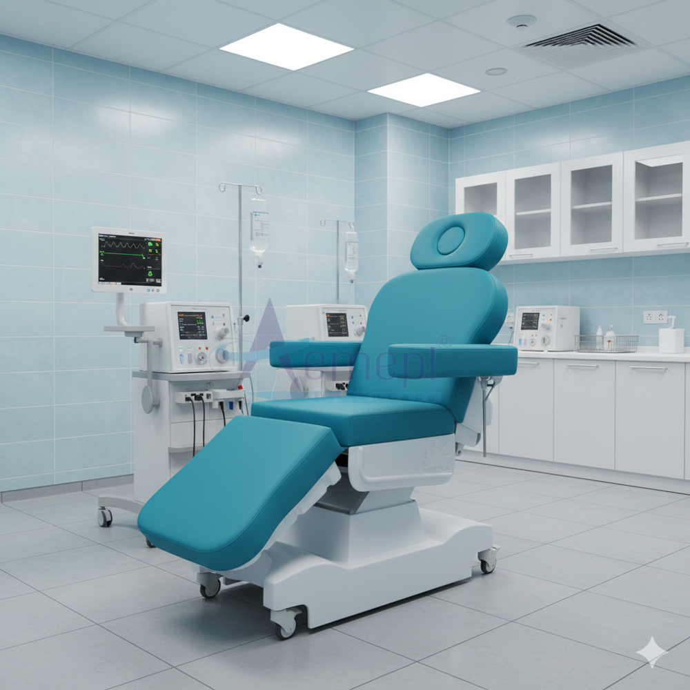 Dermatology chair for laser treatments