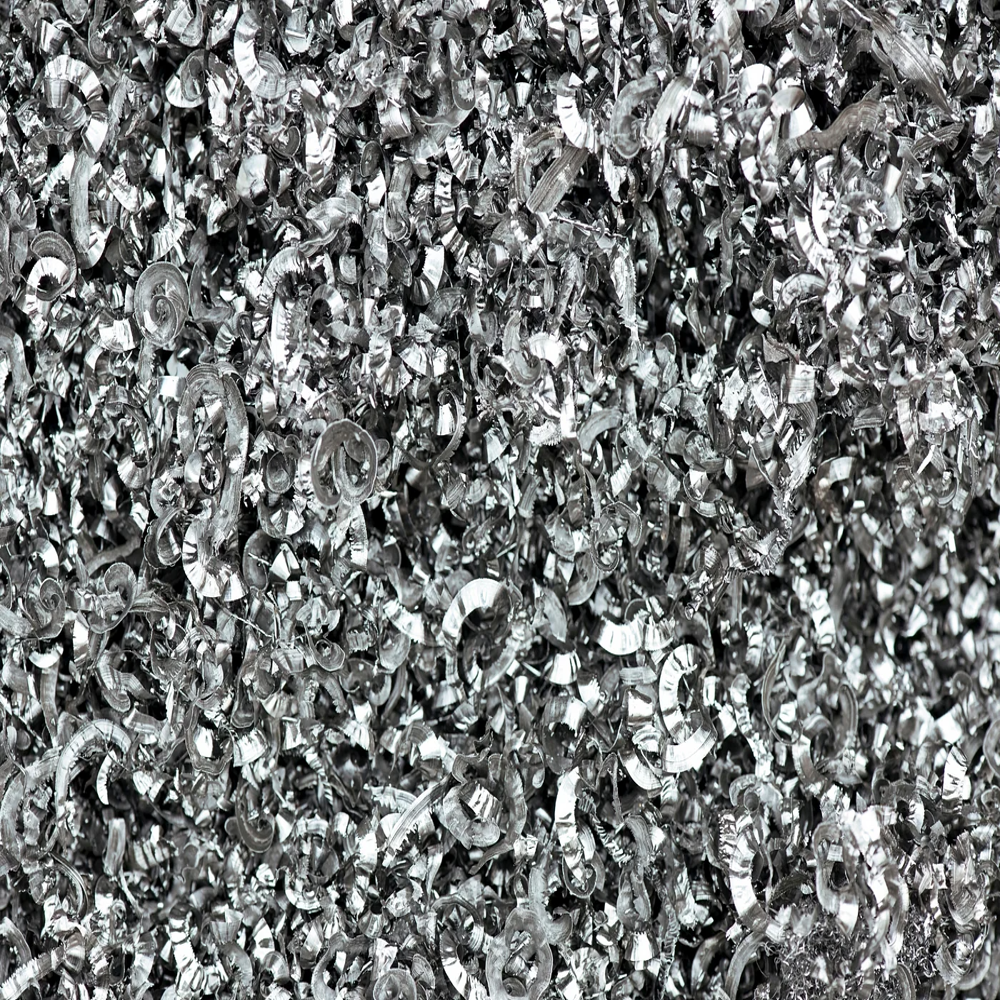 Titanium Turning Scrap Supplier - Color: Silver Gray & Metallic