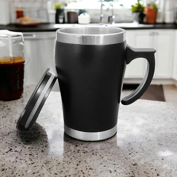 Insulated Coffee Mug with Easy-Grip Handle and Leak-Proof Lid (SS-309)