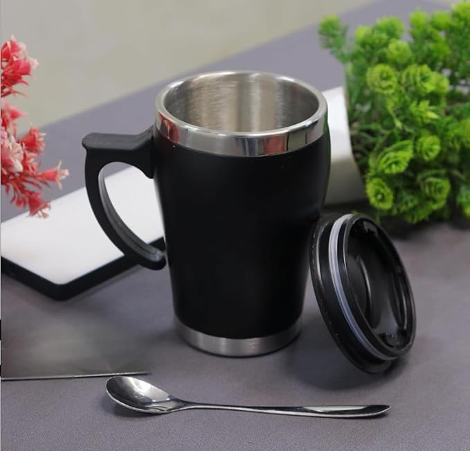 Insulated Coffee Mug with Easy-Grip Handle and Leak-Proof Lid (SS-309)