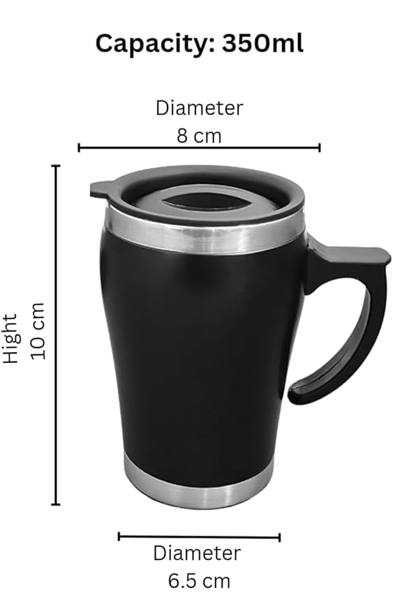 Insulated Coffee Mug with Easy-Grip Handle and Leak-Proof Lid (SS-309)