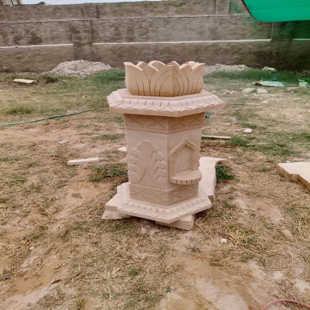 Yellow Stone Tulsi Pot - Dimension (L*W*H): 38*16*16 Inch (In)