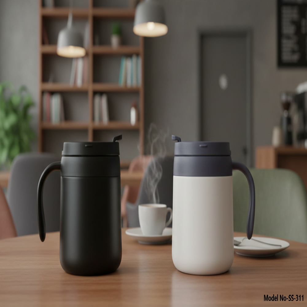 Stainless Steel Thermal Insulated Coffee Mug With Lid (ss-311) - Capacity: 350 Ml Milliliter (ml)