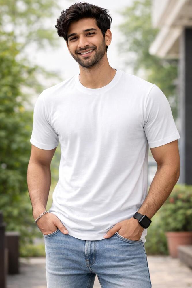 Mens Plain White T-Shirt