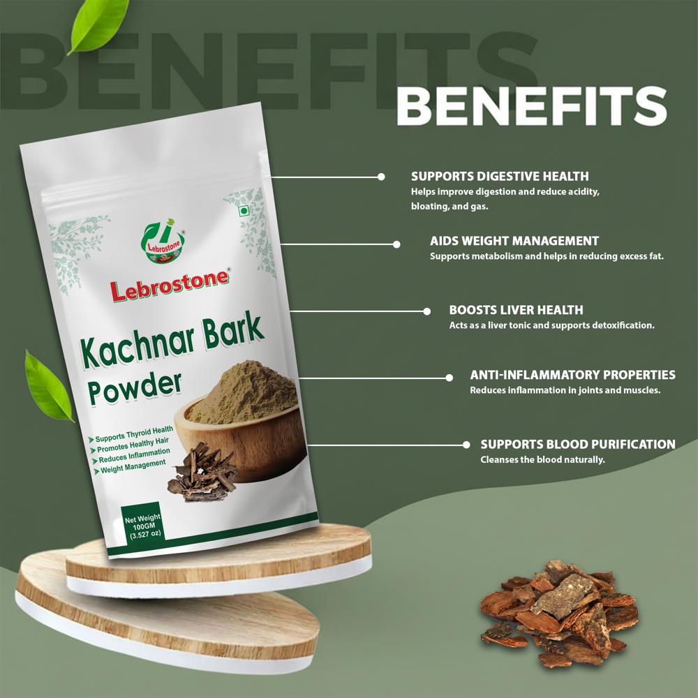 Lebrostone Kachnar Bark Powder | Digestive Support, Liver Health & Blood Purifier|100g