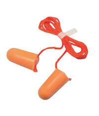 Safety Ear Plugs - Color: Fluorescent Orange With Silver Reflective Stripes