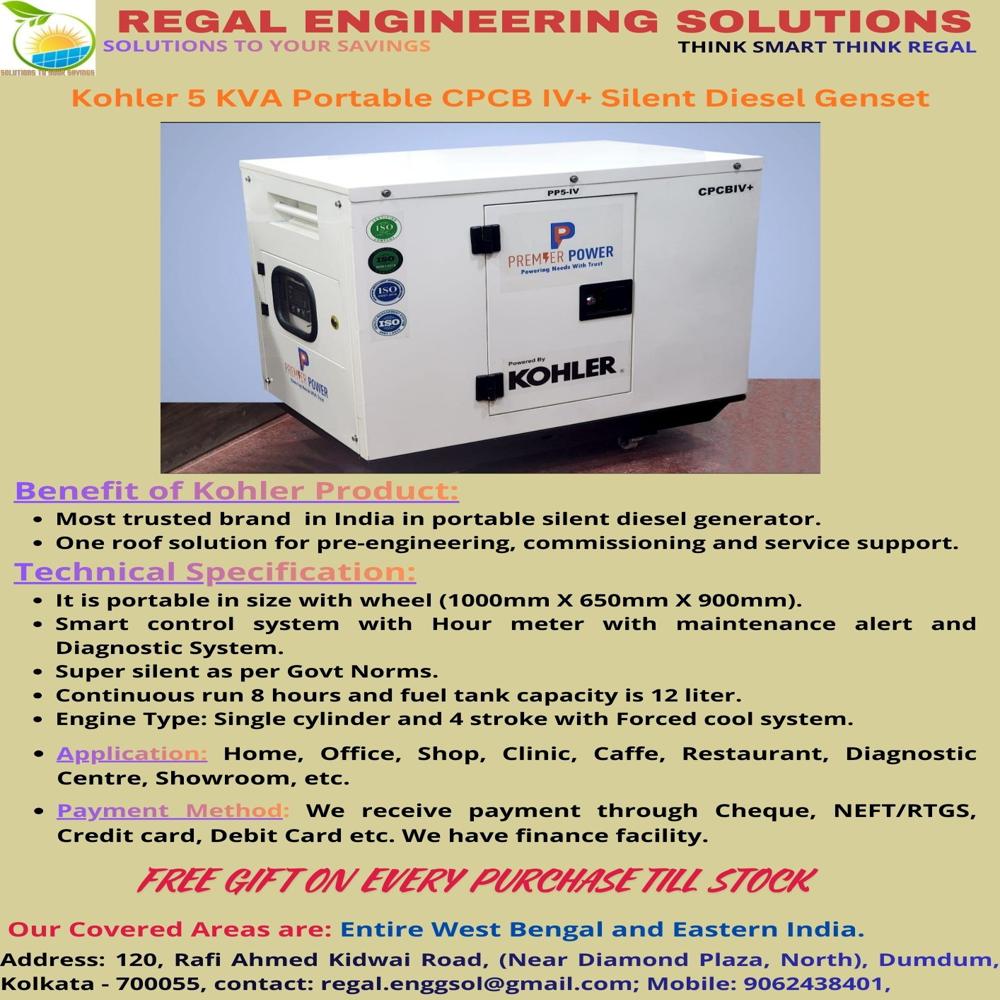 5 Kva Silent Diesel Generator - Color: White