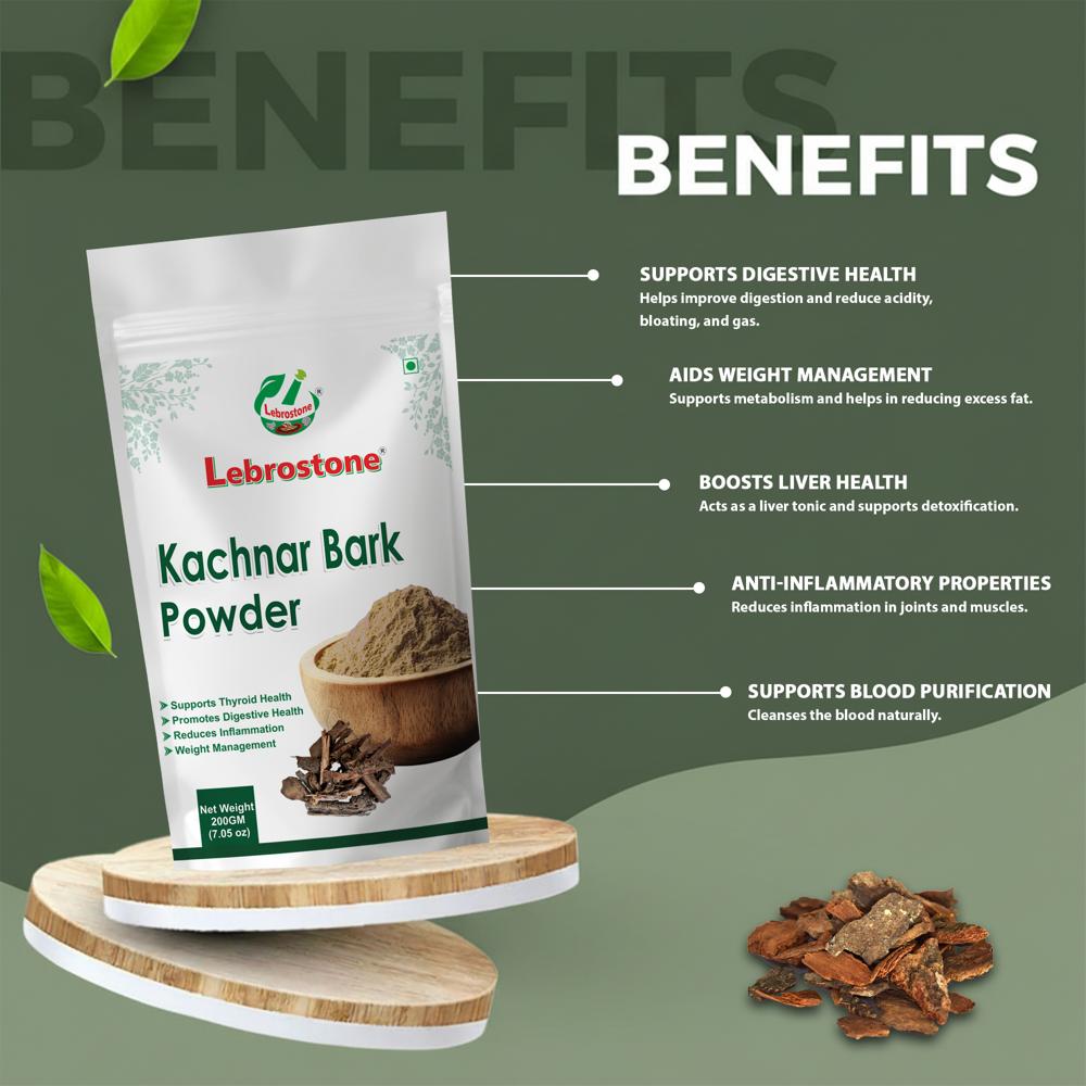 Lebrostone Kachnar Bark Powder Supports Digestion, Liver Detox & Inflammation Relief|200g
