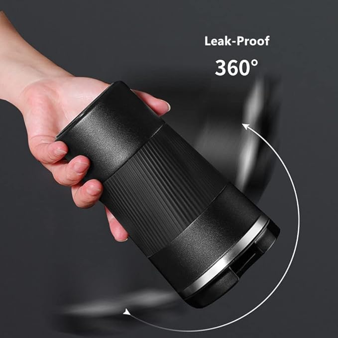Luxury Double-Wall Vacuum Insulated Coffee Mug with Anti-Slip Textured Silicone Grip (SS-320)