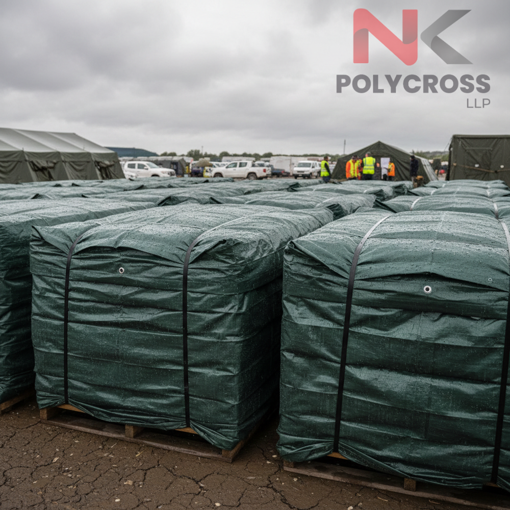Humanitarian Tarpaulin - Application: Disaster Relief Shelters  Refugee And Relief Camp Roofing  Temporary Housing Protection  Emergency Medical Camp Covering  Protection Of Relief Supplies  Ground Sheet And Base Cover