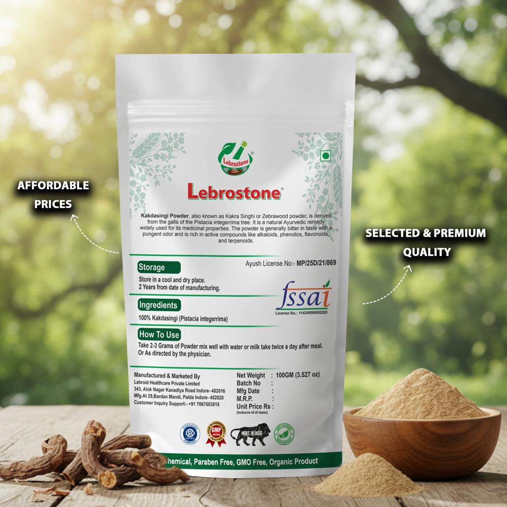 Lebrostone Kakdasinghi Powder | Respiratory Support, Digestive Aid & Immunity Booster|100g