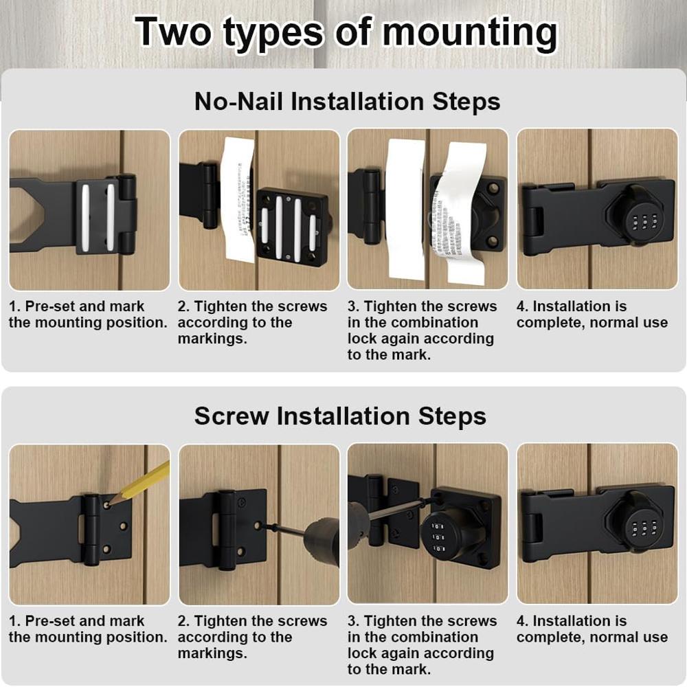 Household Cabinet Password Hasp Lock 