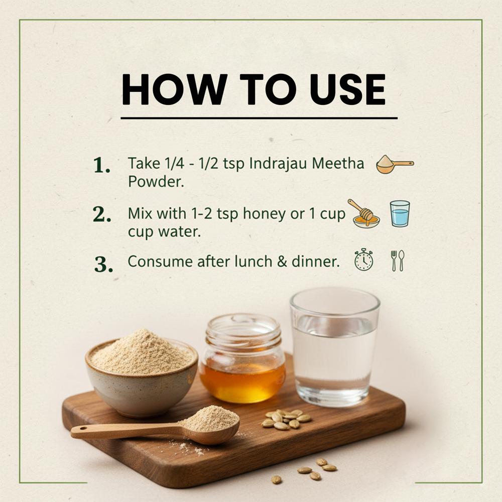 Lebrostone Indrajau Meetha Powder | Blood Sugar Support, Weight Management & Skin Care|100g