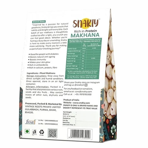 Snakiy Premium Makhana 200 gm ( 6+ Suta )