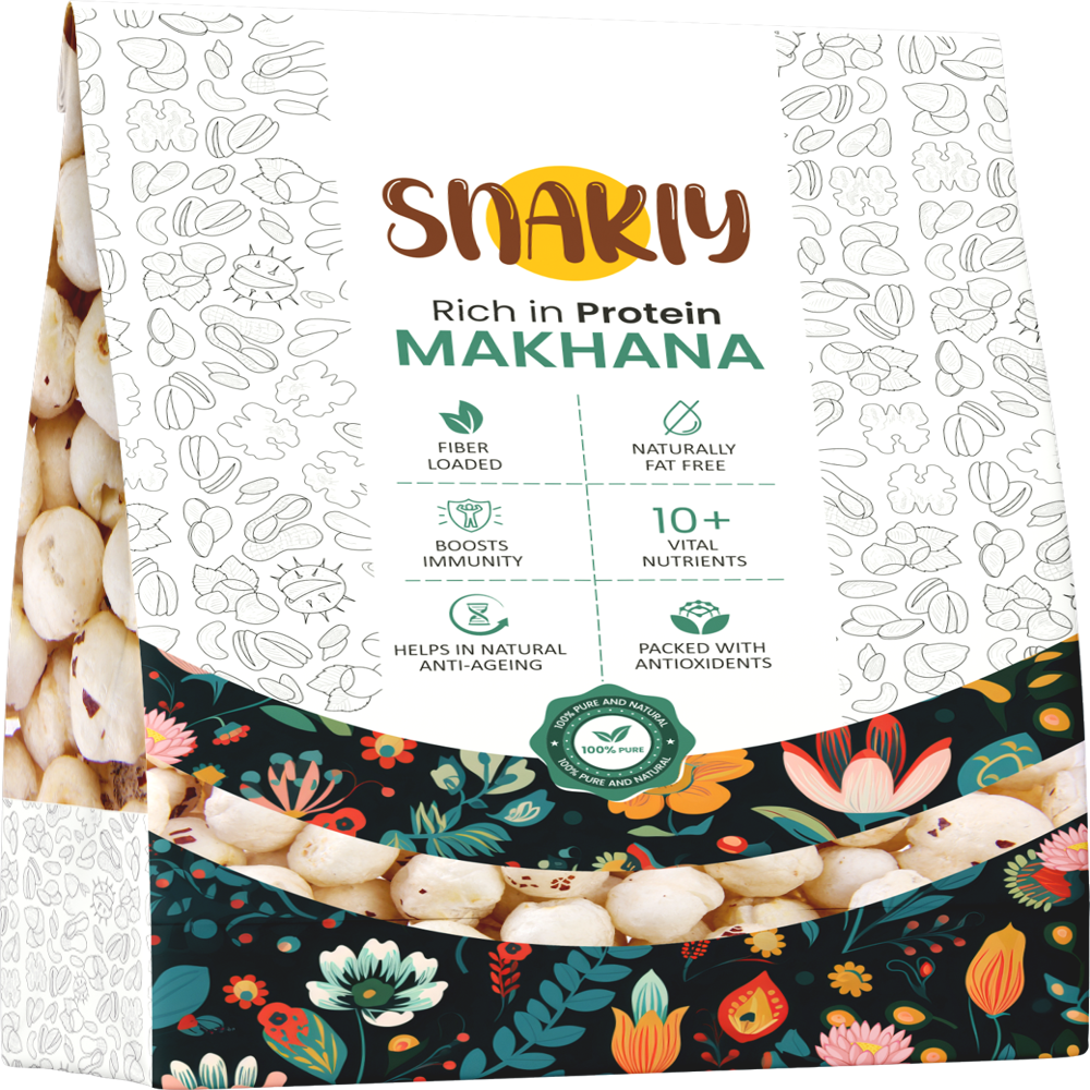 Snakiy Gold Makhana 250 Gm ( 5 + suta )