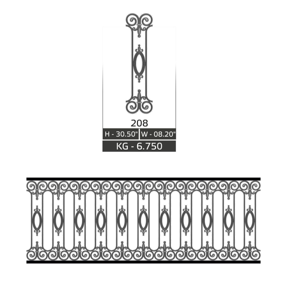 Wrought Look Cast Iron Balcony Railing