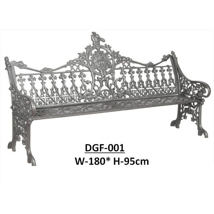 DGF-001 Cast Iron Three Seater Garden Bench