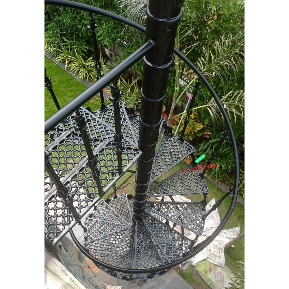 Black Cast Iron Spiral Staircase