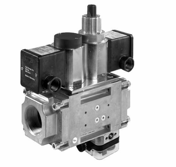 Dungs Gas Double Solenoid Valve - Color: Grey/Silver With Blue Cover