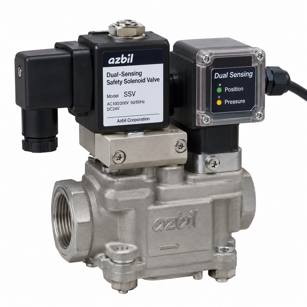 Azbil Dual-Sensing Safety Solenoid Valve - Application: Industrial